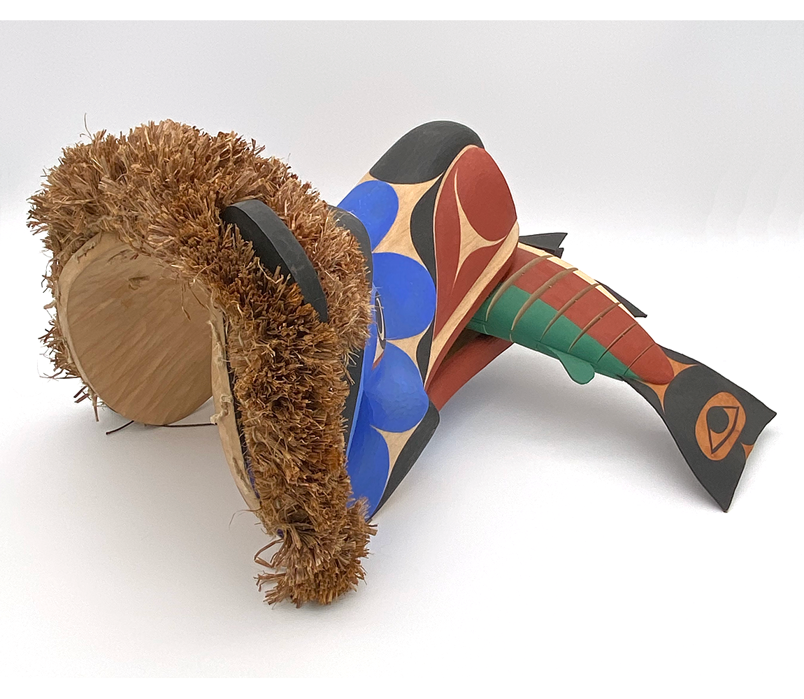 Bear Catching a Salmon Carved Mask - David Stephens